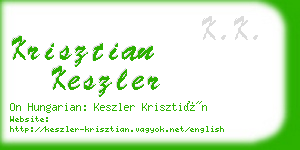 krisztian keszler business card